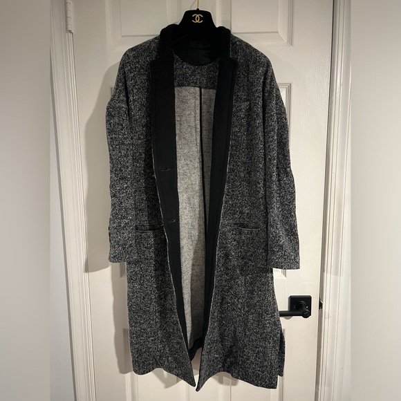 ATM Anthony Thomas Melillo Kimono Overcoat Heather Gray Women Size Small $795 - Picture 11 of 16
